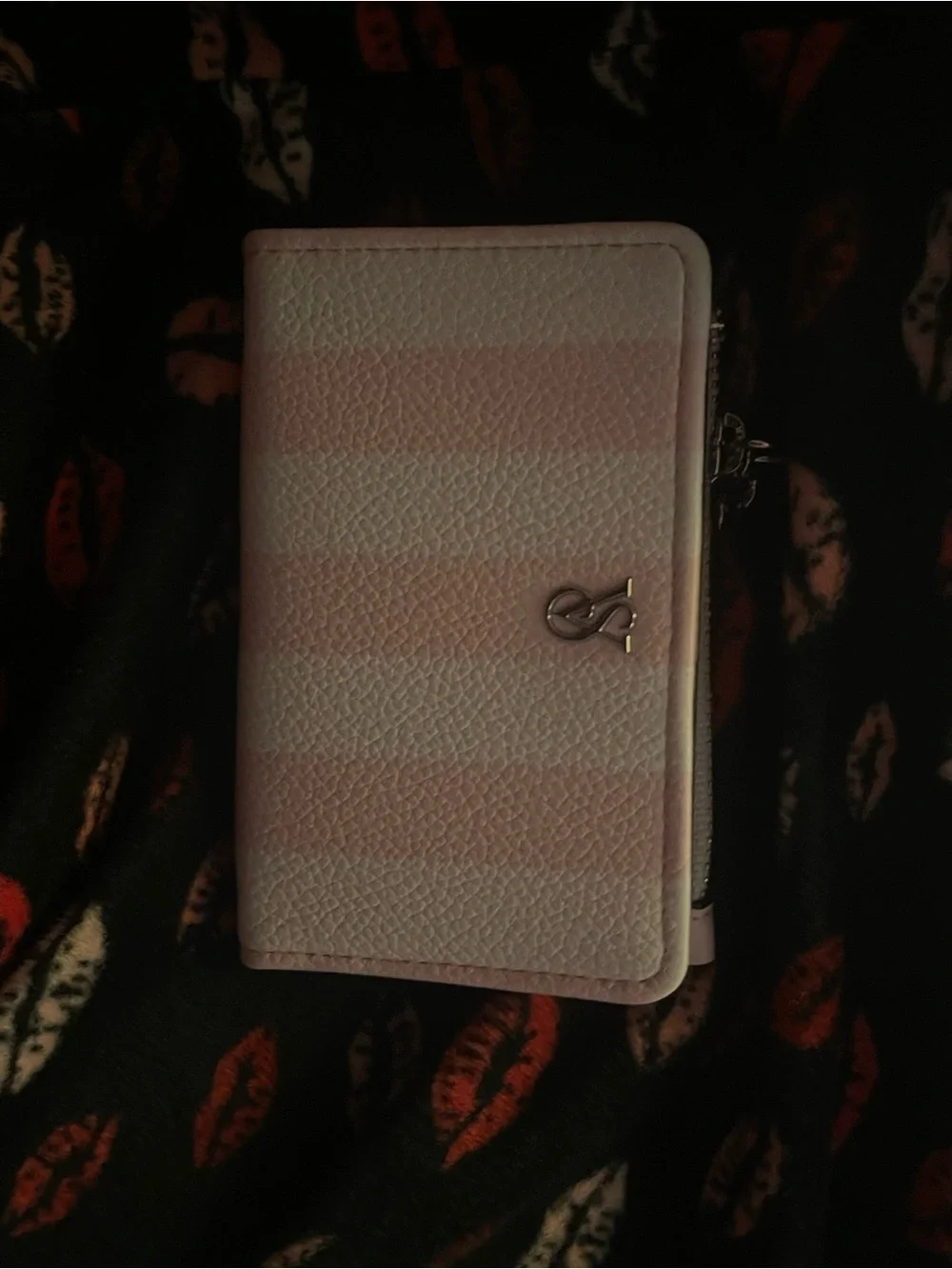 Victoria's Secret Pink and Cream Striped Wallet